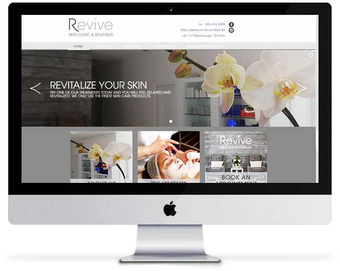 revive skin clinic portfolio screen